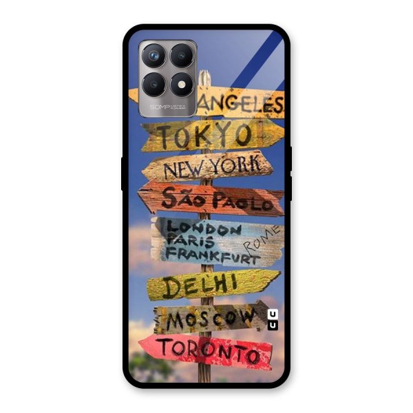 Travel Signs Glass Back Case for Realme 8i