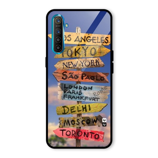 Travel Signs Glass Back Case for Realme XT