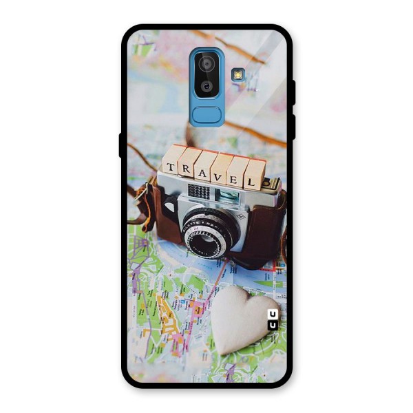 Travel Snapshot Glass Back Case for Galaxy J8