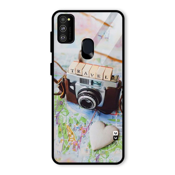 Travel Snapshot Glass Back Case for Galaxy M21