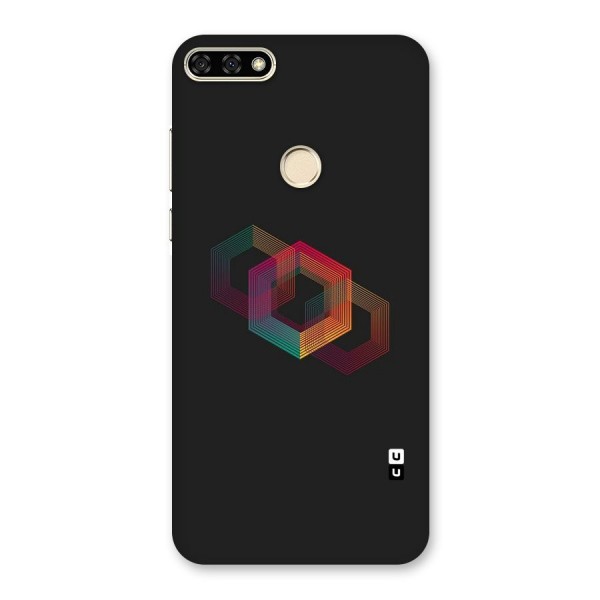 Tri-hexa Colours Back Case for Honor 7A