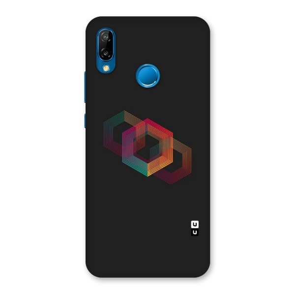 Tri-hexa Colours Back Case for Huawei P20 Lite