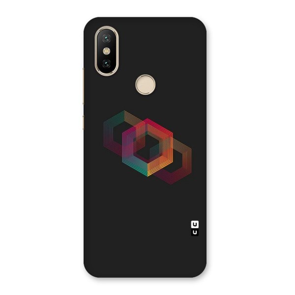 Tri-hexa Colours Back Case for Mi A2