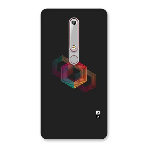 Tri-hexa Colours Back Case for Nokia 6.1