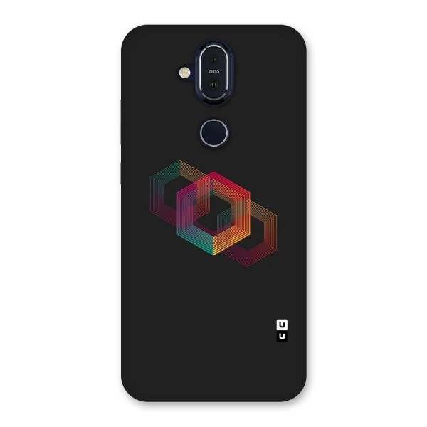 Tri-hexa Colours Back Case for Nokia 8.1