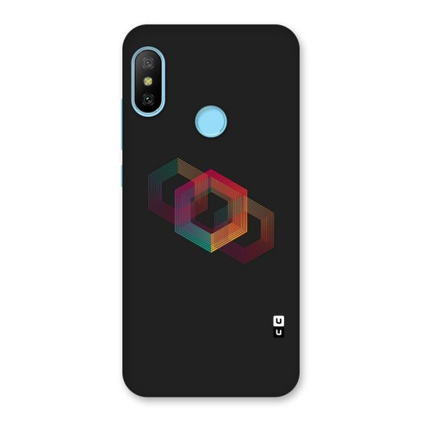 Tri-hexa Colours Back Case for Redmi 6 Pro