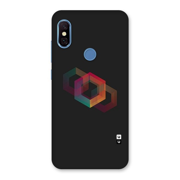 Tri-hexa Colours Back Case for Redmi Note 6 Pro