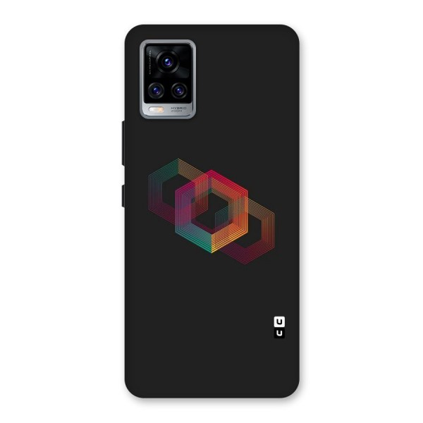 Tri-hexa Colours Back Case for Vivo V20 Pro