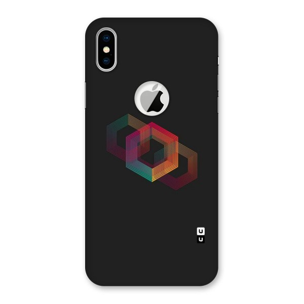 Tri-hexa Colours Back Case for iPhone XS Logo Cut