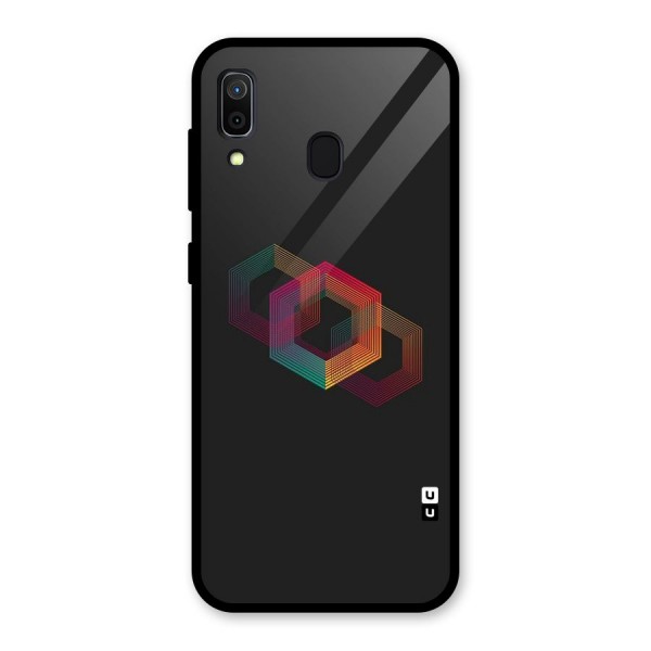 Tri-hexa Colours Glass Back Case for Galaxy A30