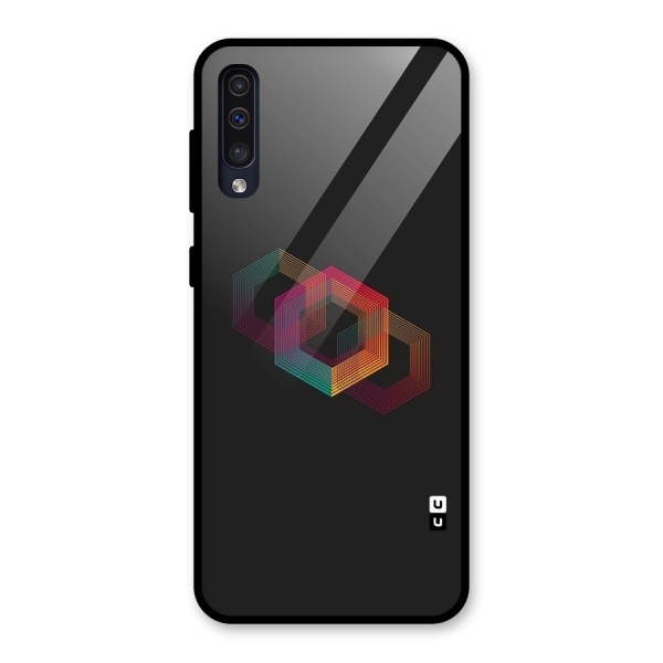 Tri-hexa Colours Glass Back Case for Galaxy A50s