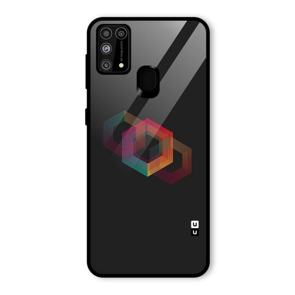 Tri-hexa Colours Glass Back Case for Galaxy F41