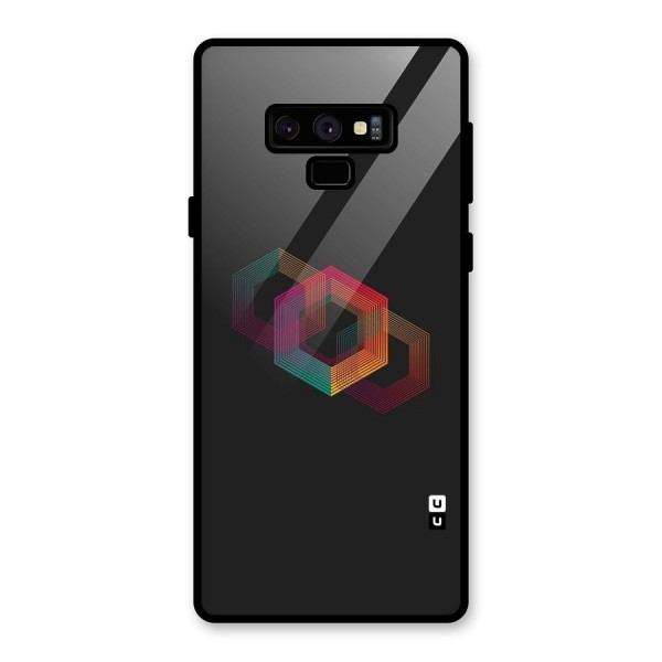 Tri-hexa Colours Glass Back Case for Galaxy Note 9