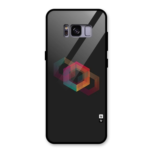 Tri-hexa Colours Glass Back Case for Galaxy S8