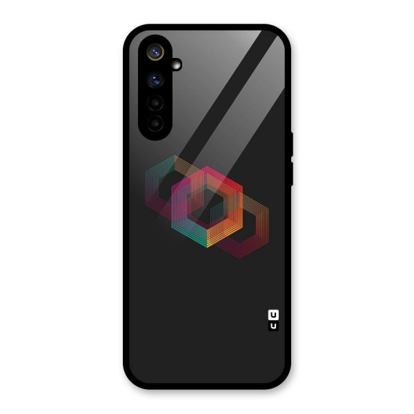 Tri-hexa Colours Glass Back Case for Realme 6