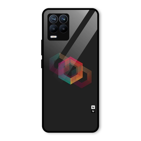 Tri-hexa Colours Glass Back Case for Realme 8 Pro