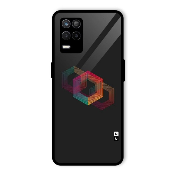 Tri-hexa Colours Glass Back Case for Realme 9 5G