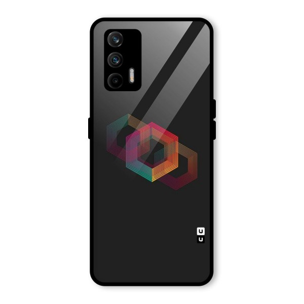 Tri-hexa Colours Glass Back Case for Realme GT 5G