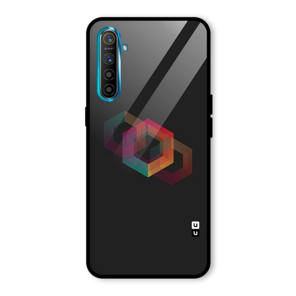 Tri-hexa Colours Glass Back Case for Realme XT