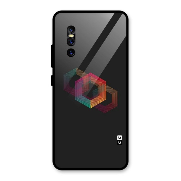 Tri-hexa Colours Glass Back Case for Vivo V15 Pro