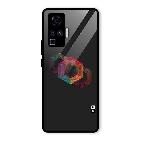 Tri-hexa Colours Glass Back Case for Vivo X50 Pro