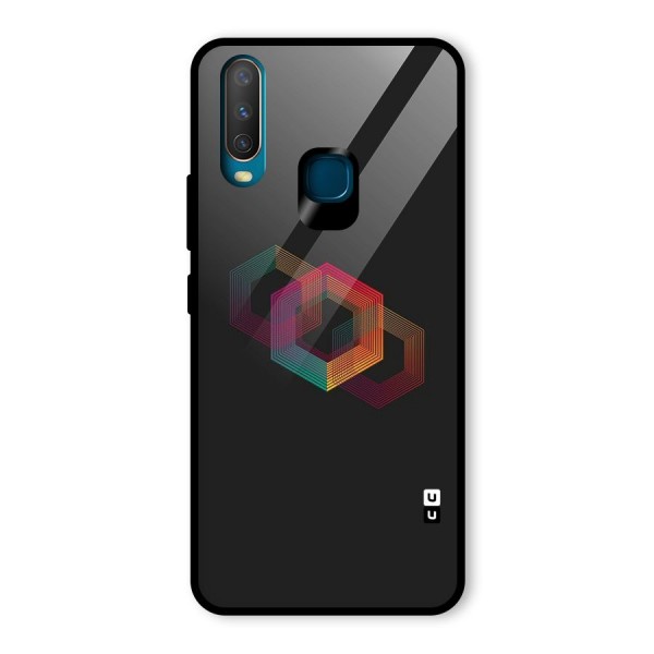 Tri-hexa Colours Glass Back Case for Vivo Y12