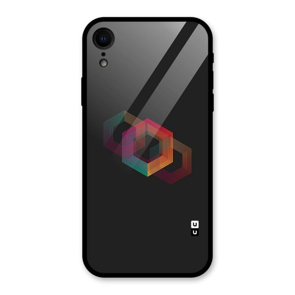 Tri-hexa Colours Glass Back Case for XR