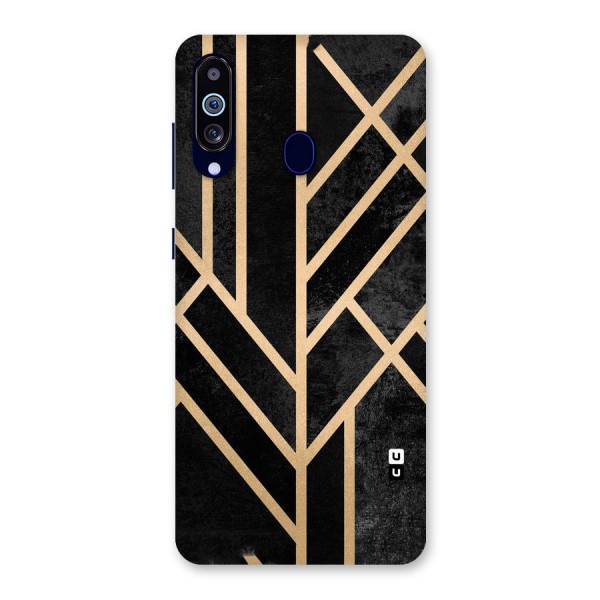 Tri Lines Gold Back Case for Galaxy A60