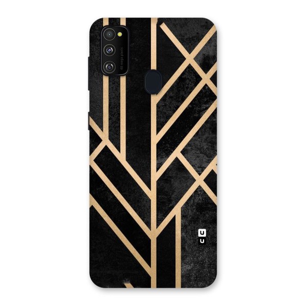 Tri Lines Gold Back Case for Galaxy M21