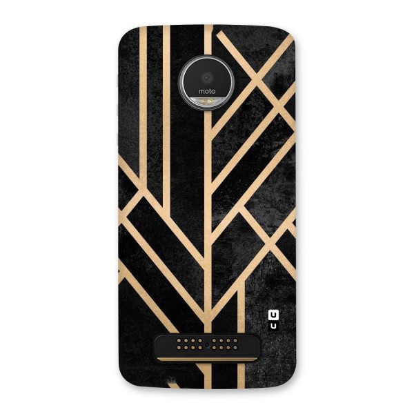 Tri Lines Gold Back Case for Moto Z Play