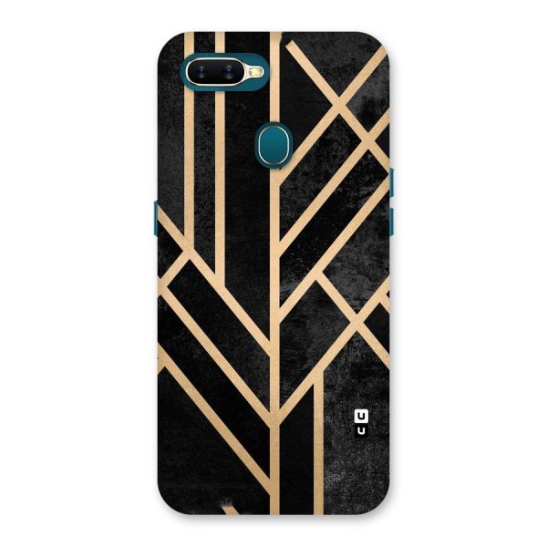 Tri Lines Gold Back Case for Oppo A7