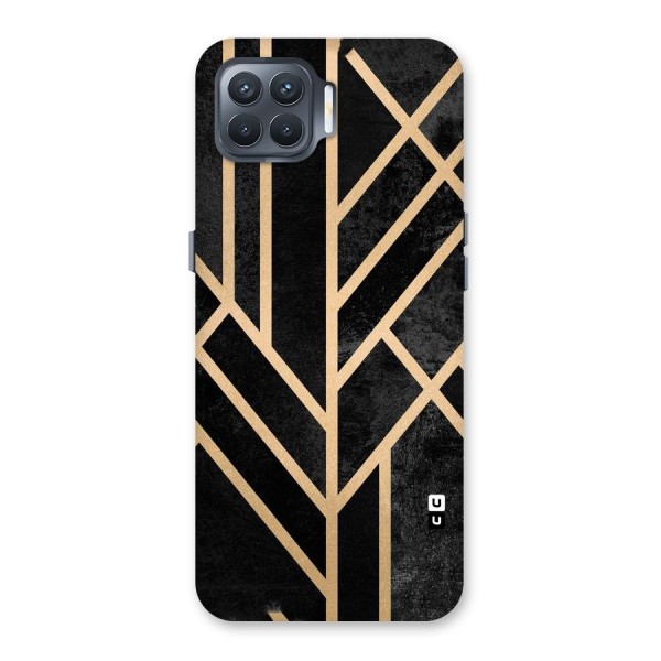 Tri Lines Gold Back Case for Oppo F17 Pro