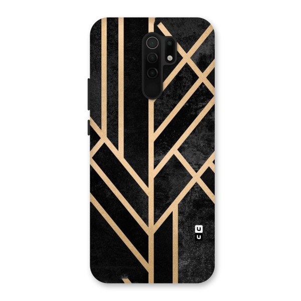 Tri Lines Gold Back Case for Redmi 9 Prime