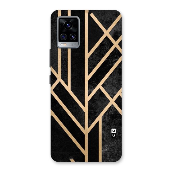 Tri Lines Gold Back Case for Vivo V20 Pro