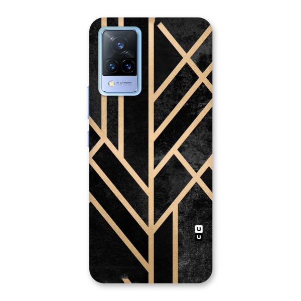 Tri Lines Gold Back Case for Vivo V21 5G