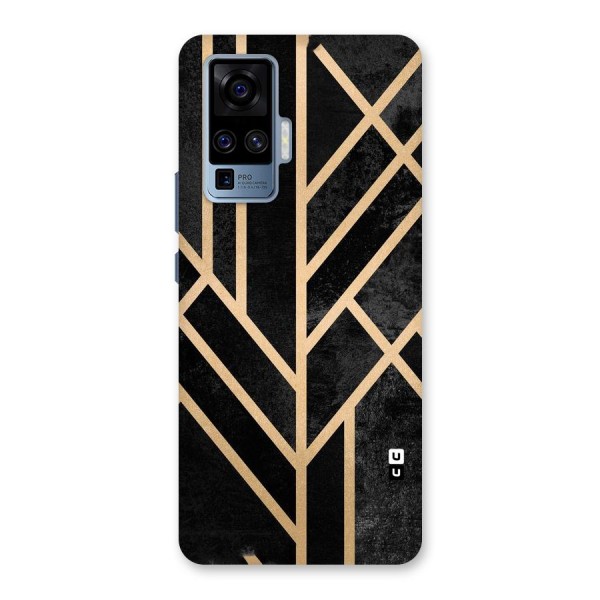 Tri Lines Gold Back Case for Vivo X50 Pro