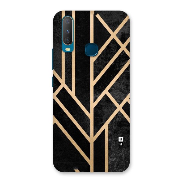 Tri Lines Gold Back Case for Vivo Y12