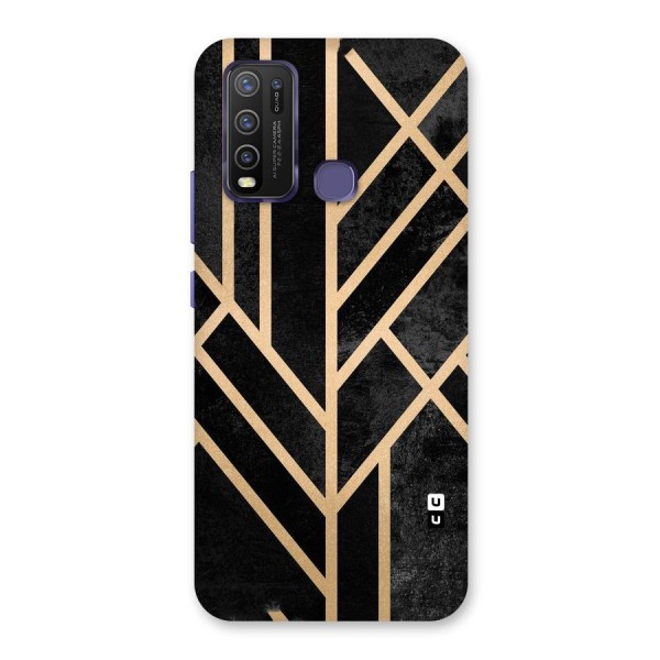 Tri Lines Gold Back Case for Vivo Y30