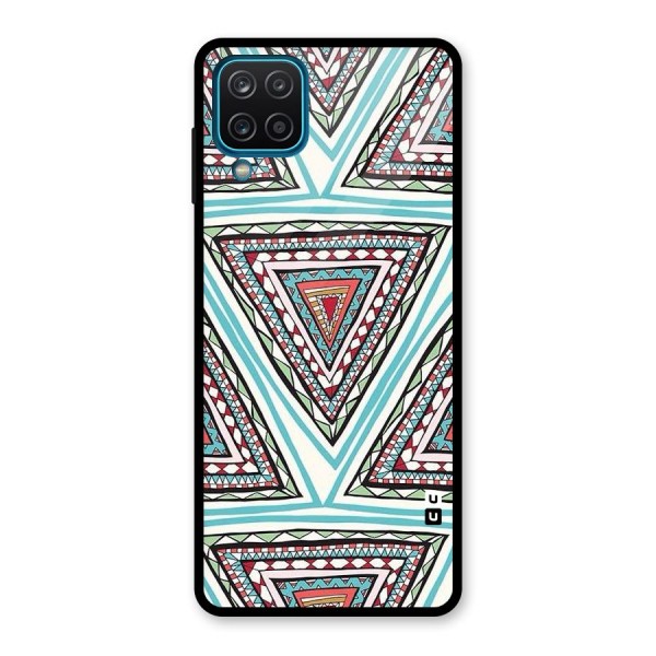 Triangle Abstract Mode Glass Back Case for Galaxy A12