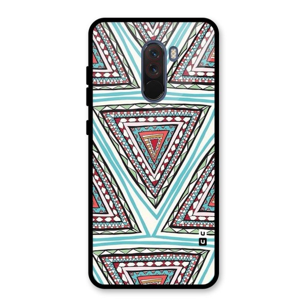 Triangle Abstract Mode Glass Back Case for Poco F1