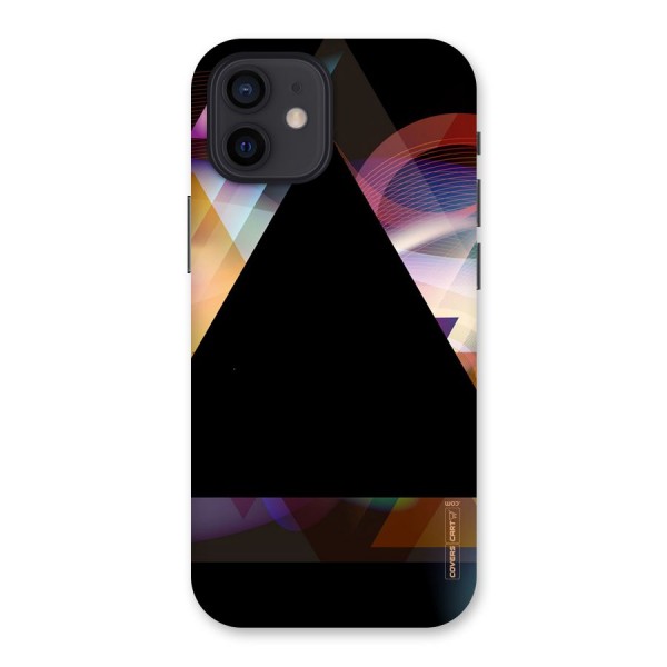 Triangle Black Abstract Back Case for iPhone 12