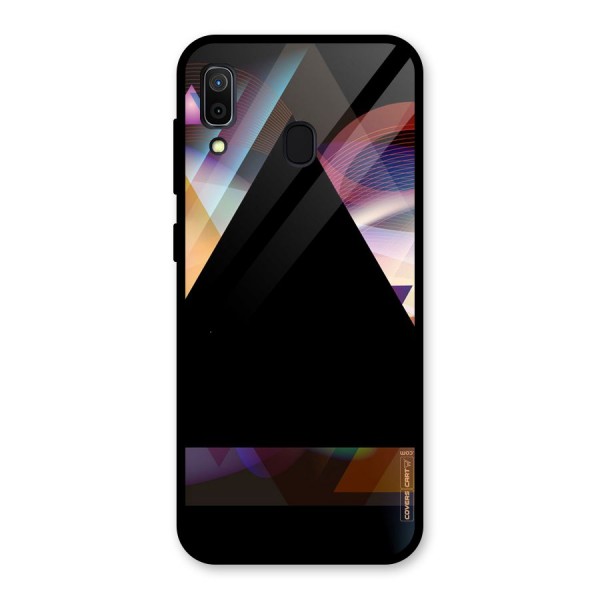 Triangle Black Abstract Glass Back Case for Galaxy A30