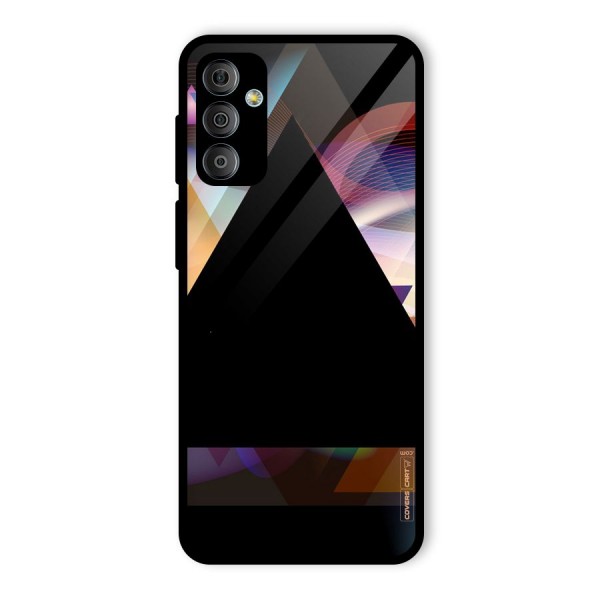 Triangle Black Abstract Glass Back Case for Galaxy F23