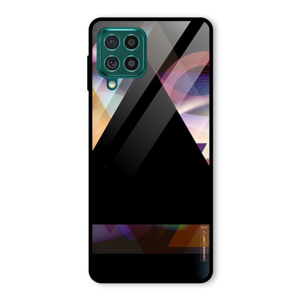 Triangle Black Abstract Glass Back Case for Galaxy F62