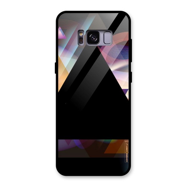 Triangle Black Abstract Glass Back Case for Galaxy S8