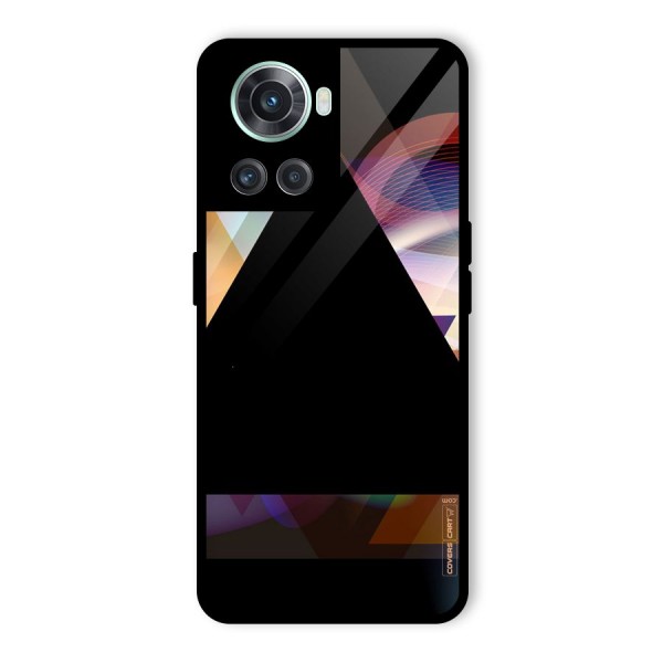 Triangle Black Abstract Glass Back Case for OnePlus 10R