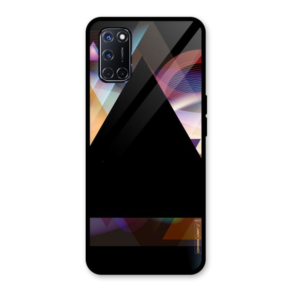 Triangle Black Abstract Glass Back Case for Oppo A52