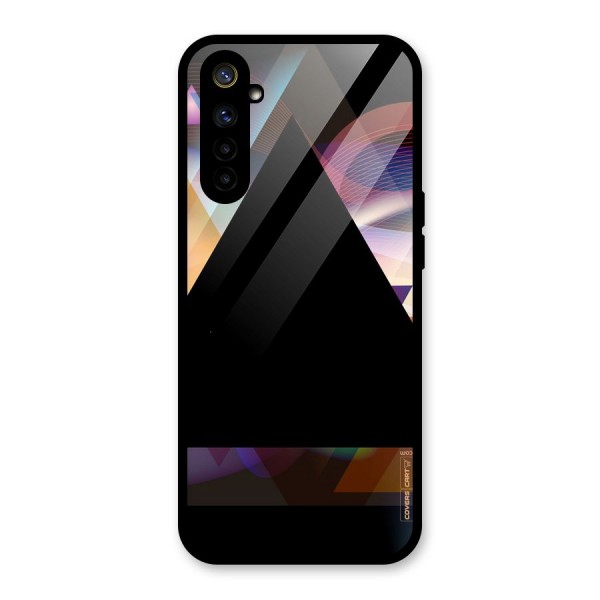 Triangle Black Abstract Glass Back Case for Realme 6