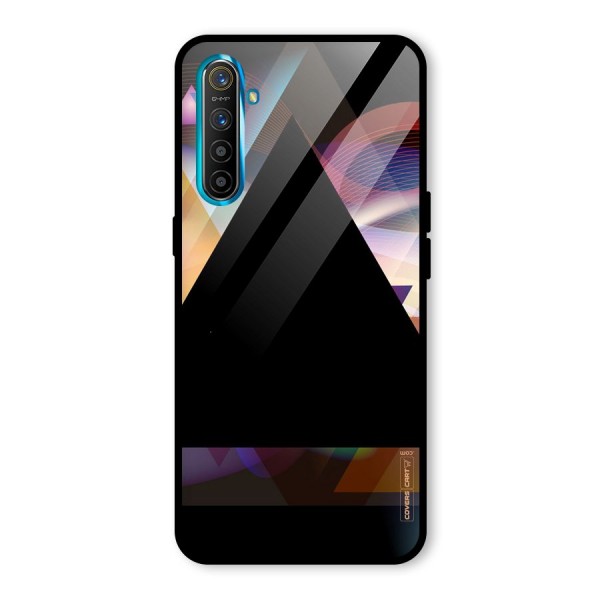 Triangle Black Abstract Glass Back Case for Realme XT