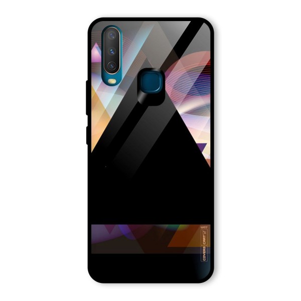 Triangle Black Abstract Glass Back Case for Vivo Y12